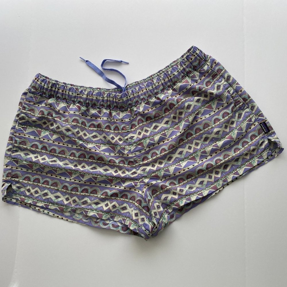Patagonia Barely Baggies Violet Blue pattern Size XL